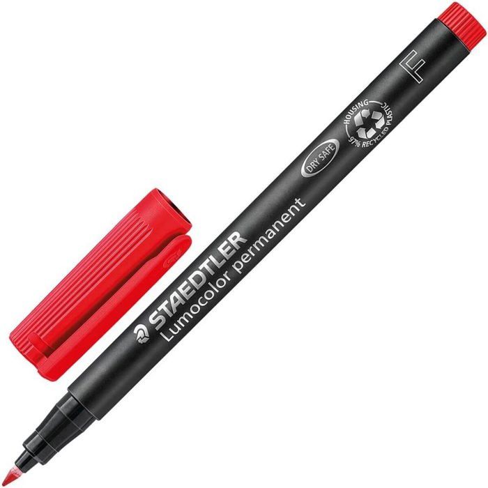 Staedtler Feutre pour transparent Lumocolor® permanent pen 318 318 B10 bleu, vert, rouge, noir