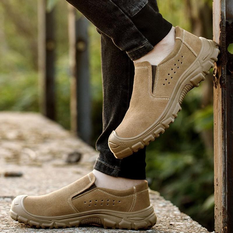 Vysoce kvalitní pánské odolné pracovní boty Nové bezpečnostní boty proti nárazu a propíchnutí Pánské ochranné bezpečnostní boty Designérské pánské boty