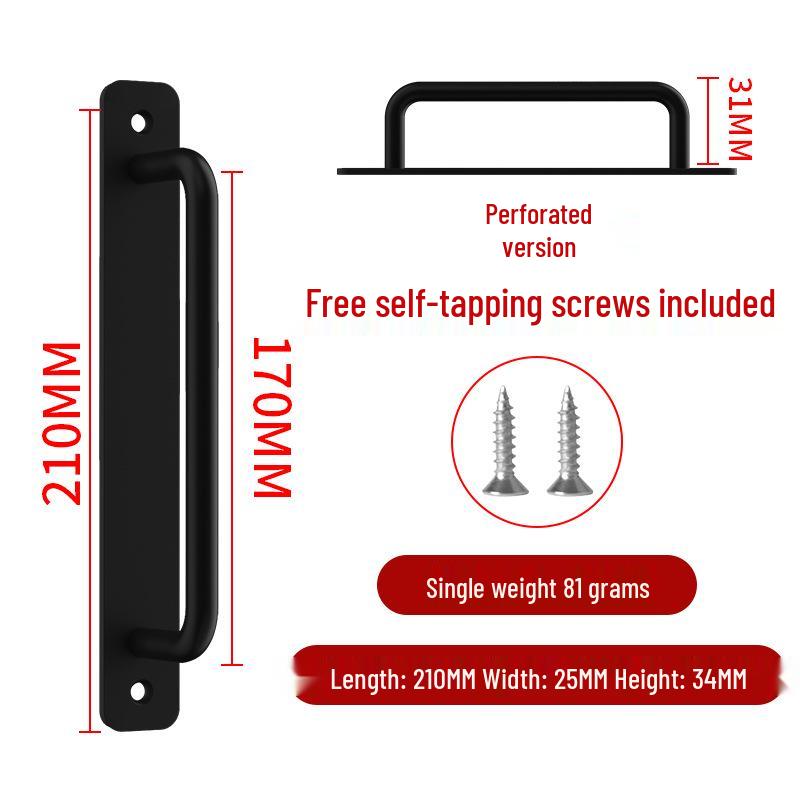 Aluminum Alloy No-Drill Door Handle for Glass, Window, Balcony, Sliding, and Cabinet Doors