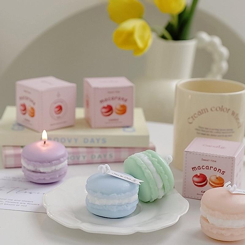 2026 Cute Macaron Creative Styling Aromatherapy Candles Home Fragrance Collection Decoration Ornaments Christmas Birthday Gifts