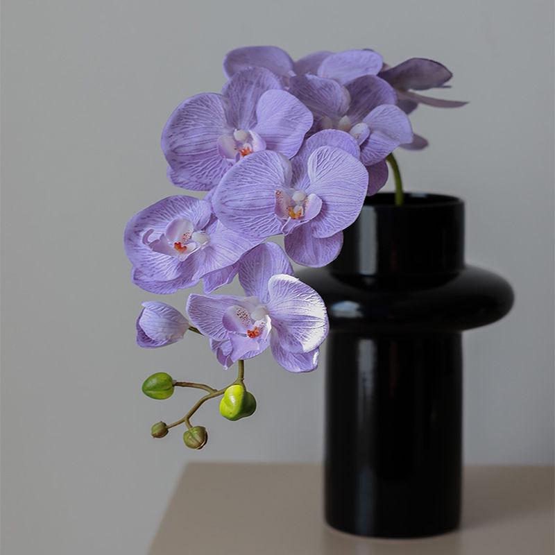 French Retro 9-Head Phalaenopsis Light Luxury Artificial Flower for Living Room, Dining Table, Weddings, and New Year Decoration