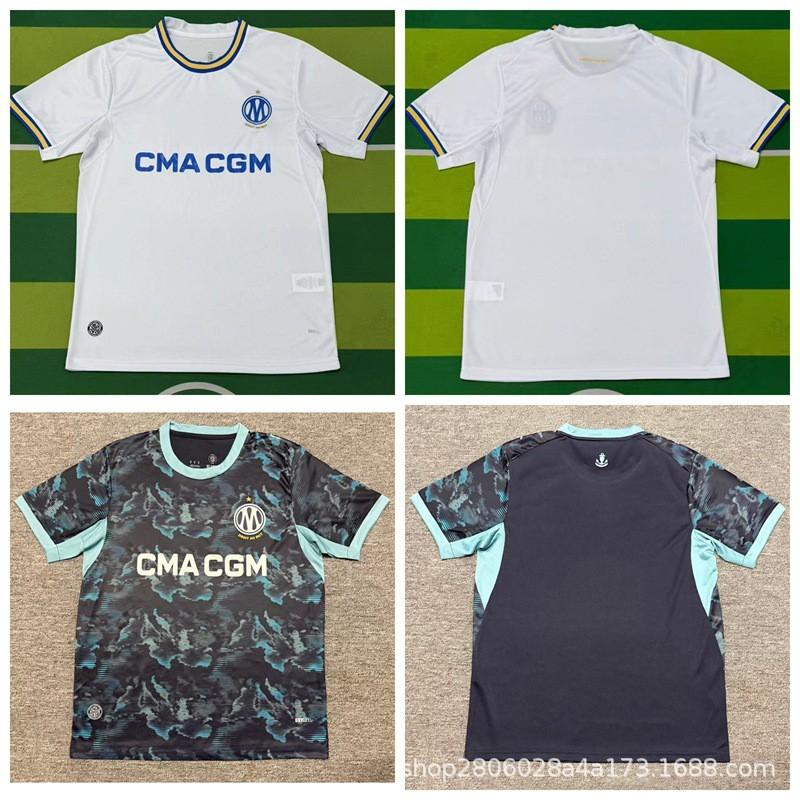 Marsella 2026-2027 Camiseta de Fútbol Local Visitante Versión Aficionado Kit de Entrenamiento Partido Hombres Adulto Ropa Deportiva