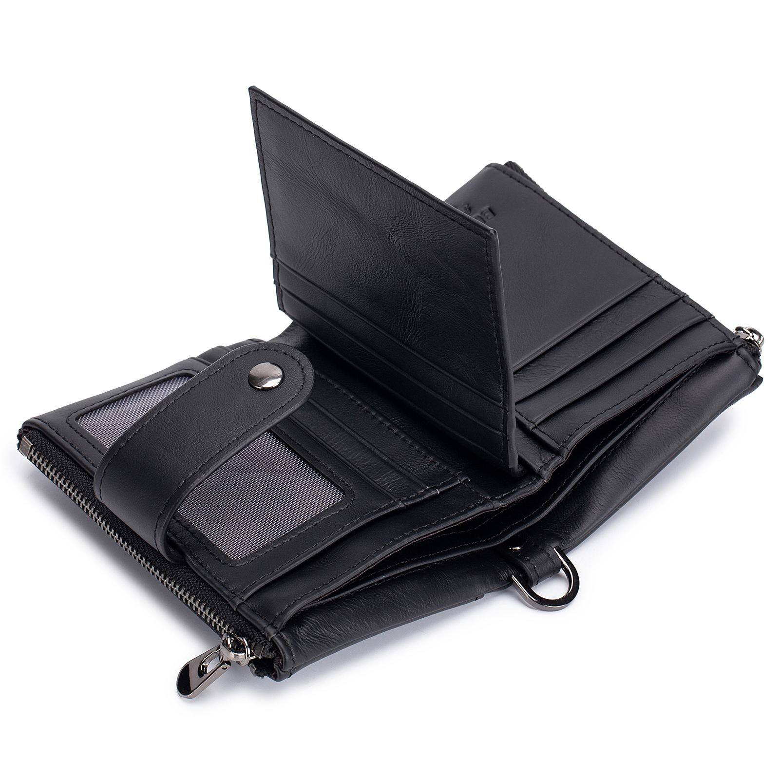 Мужской винтажный кошелек из коровьей кожи с держателем для карточек — фото 10