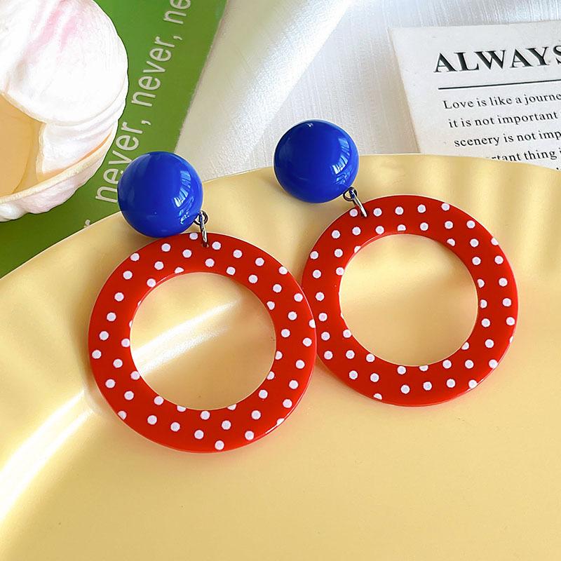 Summer dopamine color stud earrings women's new popular high-end earrings Internet celebrity niche design earrings