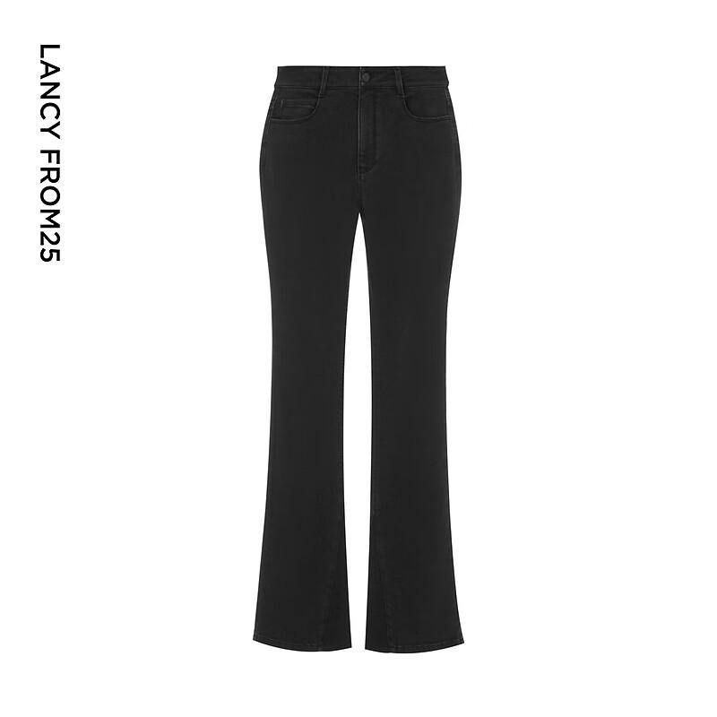 Langzi Retro High-Waist Flared Straight Jeans