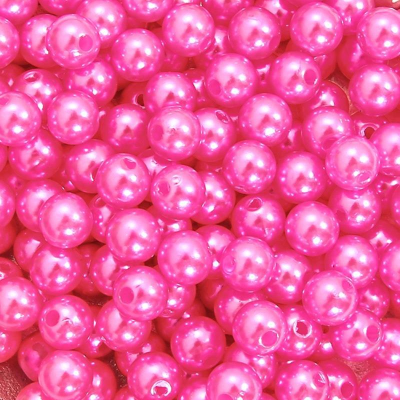DIY Acrylic Pearl Beads: Round, Loose Beads for Handmade Jewelry Accessories, Bracelets, Necklaces, and Earrings.