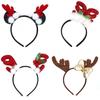 Cute Plush Antler Headband For Christmas Dress-up Wholesale Cosplay Props For Women Plush Handmade Colors 1 2 3 4 5)