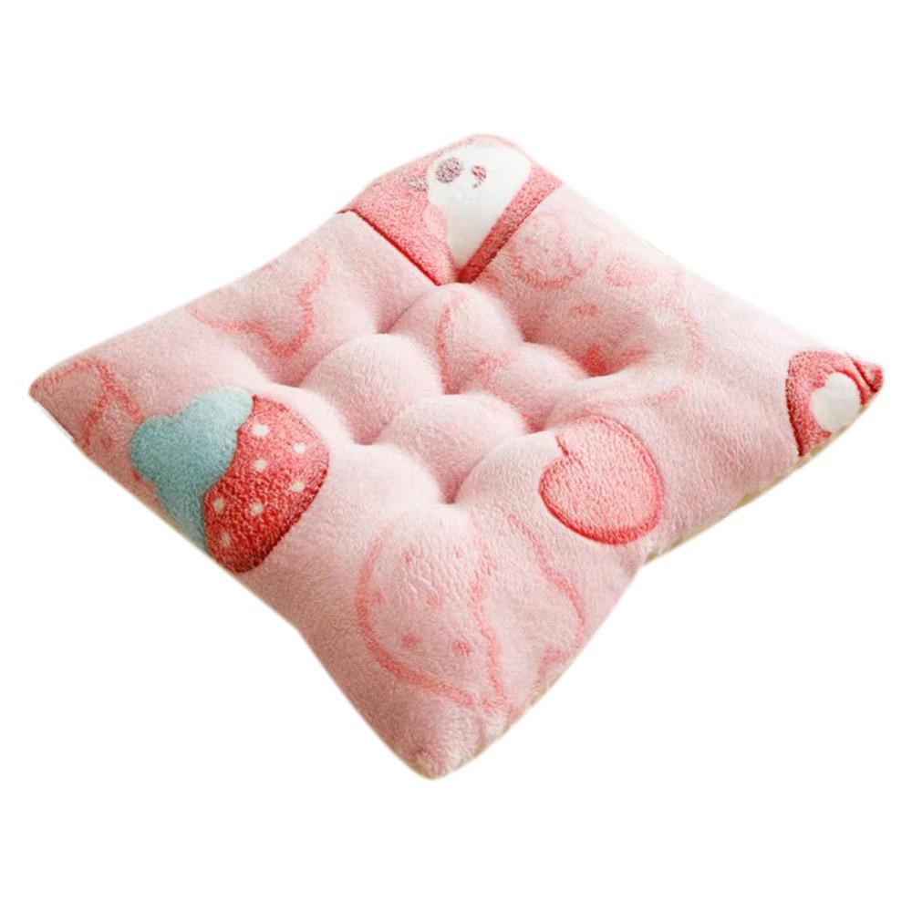 Plush Seat Cushion Square Stool Cushion Cute Back Cushion  for Home&Office