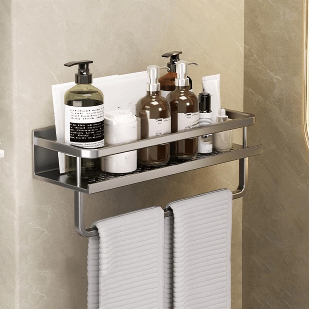 Bohrerfreie Badezimmerregal Rechteckige Form Lagerregal Badezimmer-Organizer Eckregal Für Badezimmer