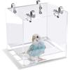Pet Canary Portable Shower Hanging Transparent Bird Bath Cage Birdbath Bathing Box Parrot Bathtub