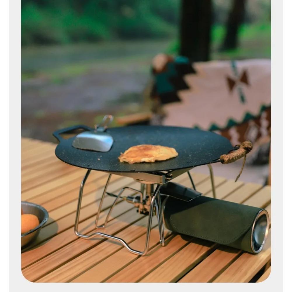 Outdoor Stainless Steel Stove Holder Camping Portable Folding Mini Barbecue Rack Pot Holder Baking Tray Holder