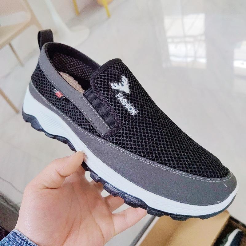 Mesh atmungsaktive Schuhe Herren Sommer dünn hohl lässig Fly-Woven Mesh leichte Sportschuhe Stoffschuhe