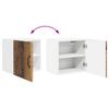 Porto Wall Mounted Cabinet Reclaimed Wood Look 40 X 31 X 40 Cm Engineered Wood