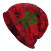 Moroccan Flag Bonnet Hats Autumn Winter Outdoor Skullies Beanies Hats Morocco for Unisex Women Summer Thermal Elastic Caps