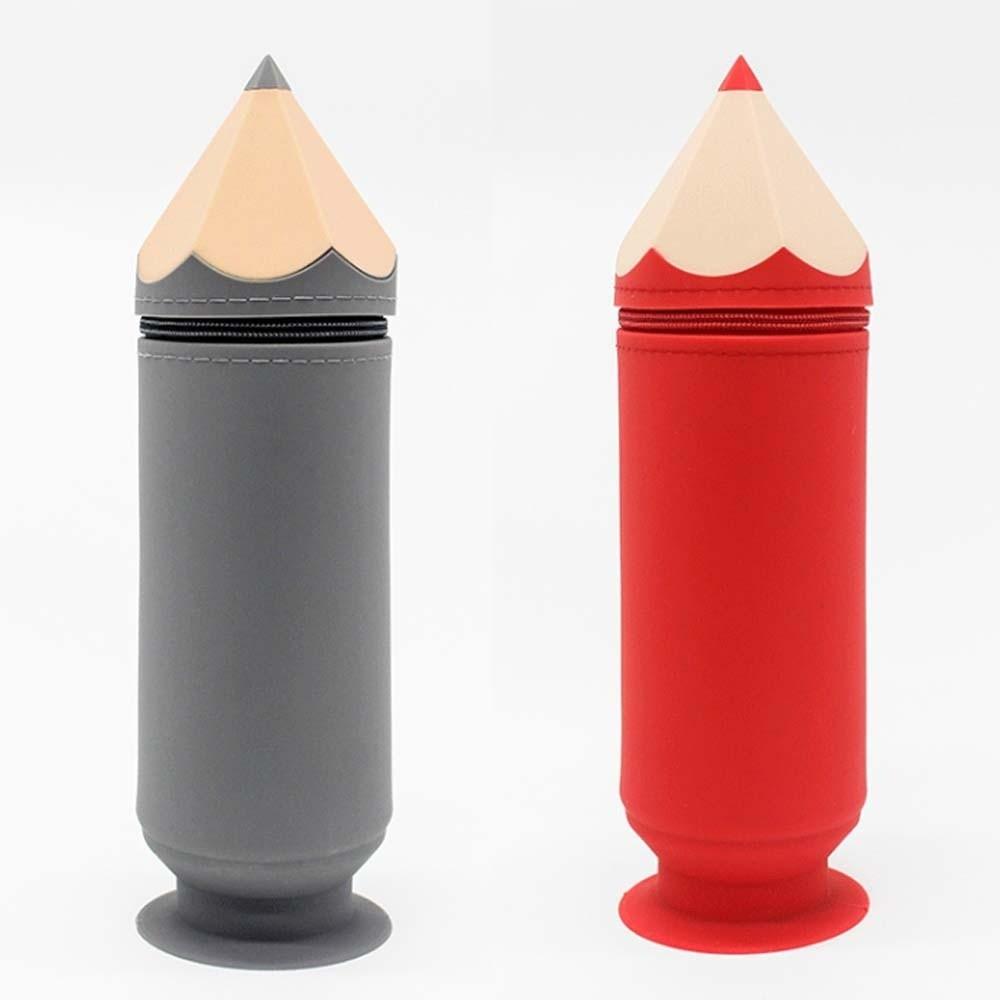 Large Capacity Pencil Shape Pen Holder Waterproof Pen Storage Bucket Makeup Brush Holder  Ruler