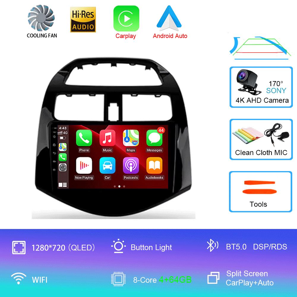 Car Radio Android 14 Carplay Auto Multimedia Player for Chevrolet Spark Beat Matiz Creative 2009 - 2016 E53 X5 M5 2din Stereo