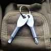 New Camping Portable Mini Screwdriver Outdoor EDC Small Tools Cross and Square Combination Emer