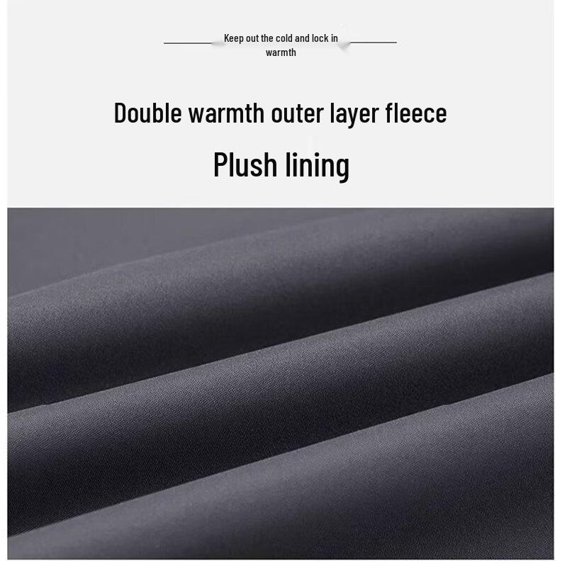 ROMON Men's Reversible Thickened Fleece Jacket