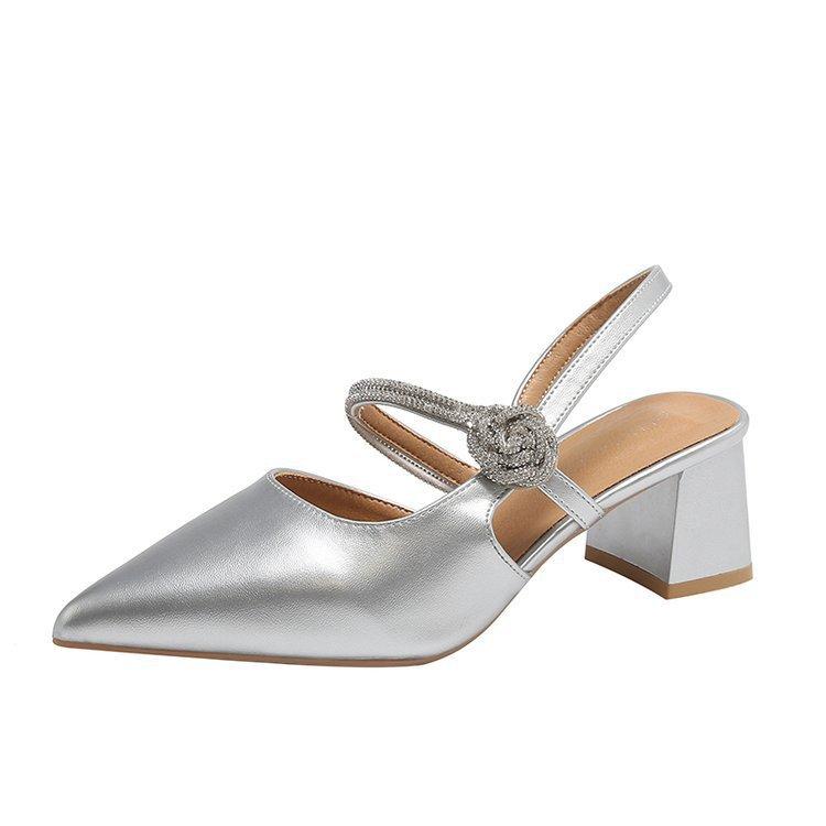 

Жіночі літні босоніжки на товстому підборі Star Same style Gilly Star Rose, нові жіночі туфлі A9G1DBH4 рожеві срібні 39 срібний