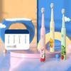 Soft Bristle Children Sonic Electric Toothbrush 4pcs Replacement Heads Cartoon Ultrasonic Bath Toothbrushes USB Rechargeable
