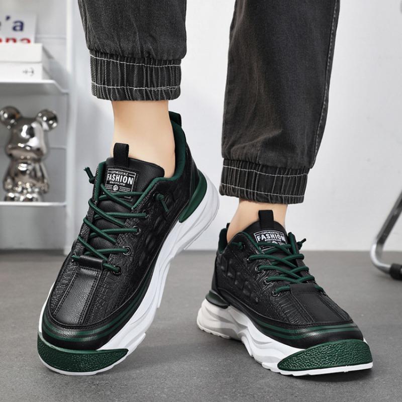 Mode Mode Herren Leder Freizeitschuhe Designer Klassiker Komfort Plateau Sneaker Elastizität Laufschuh Basketballschuh Tenis Masculinos