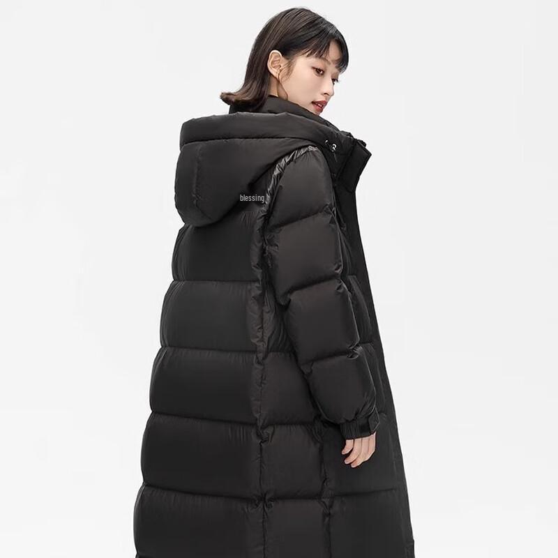 

SNOWFLYING 2024 Women s Mid-Length Hooded Duck Down Jacket X30142088F S