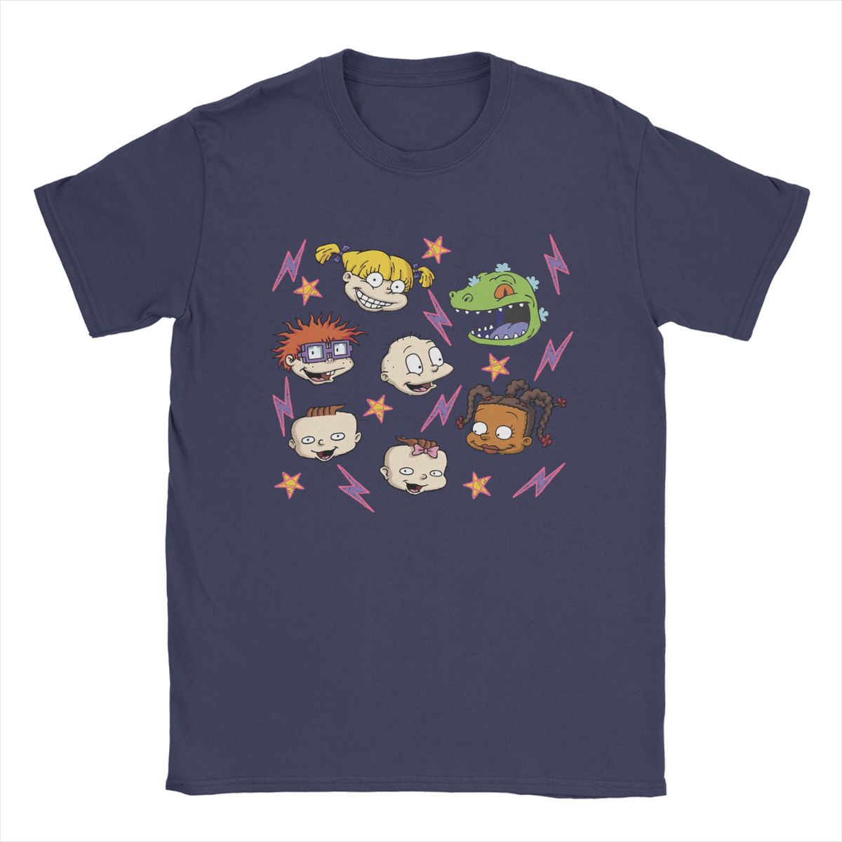 

Rugrat Faces Men s T Shirts Funny Tee Shirt Short Sleeve Crew Neck T-Shirts 100% Cotton Birthday Present Clothes 4XL