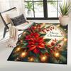 1 Stück Frohe Weihnachten Teppich, Rutschfest, Leicht zu reinigen, Fleckenresistent, Perfekt für gemütliche Wohnzimmer, Schlafzimmer, Küchen, Büros und Ho