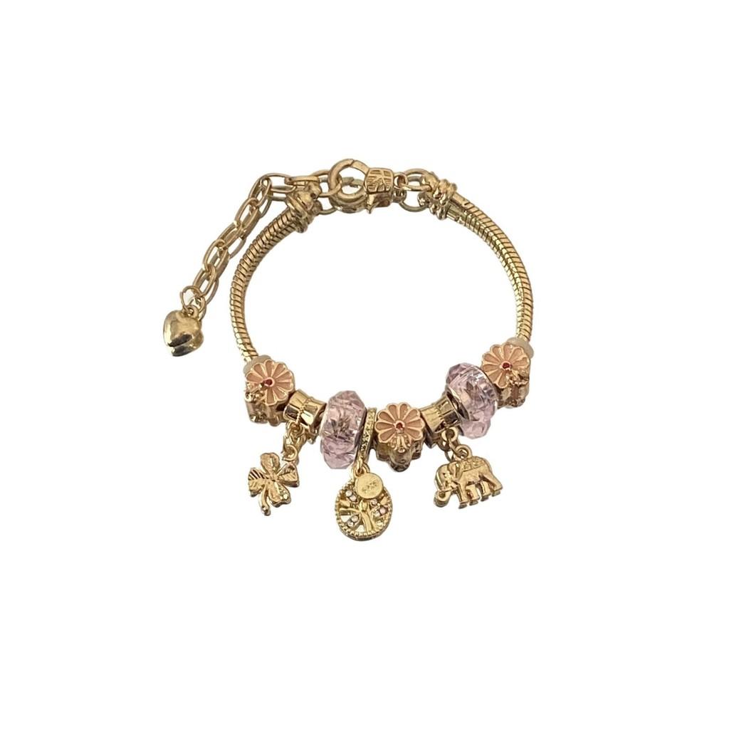 European Style Diy Beaded Bracelet With Animal Charm For Women Gift