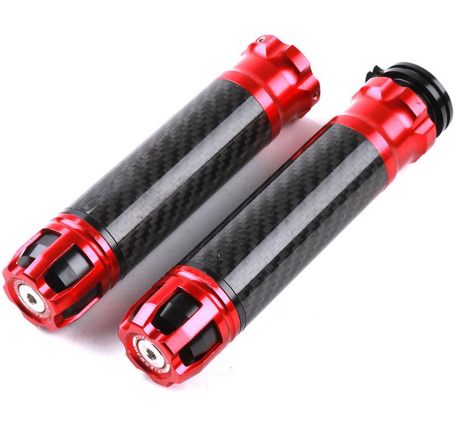 22mm CNC Motorcycle Refit Throttle Aluminum Alloy Carbon Fiber Rotatable Handleb