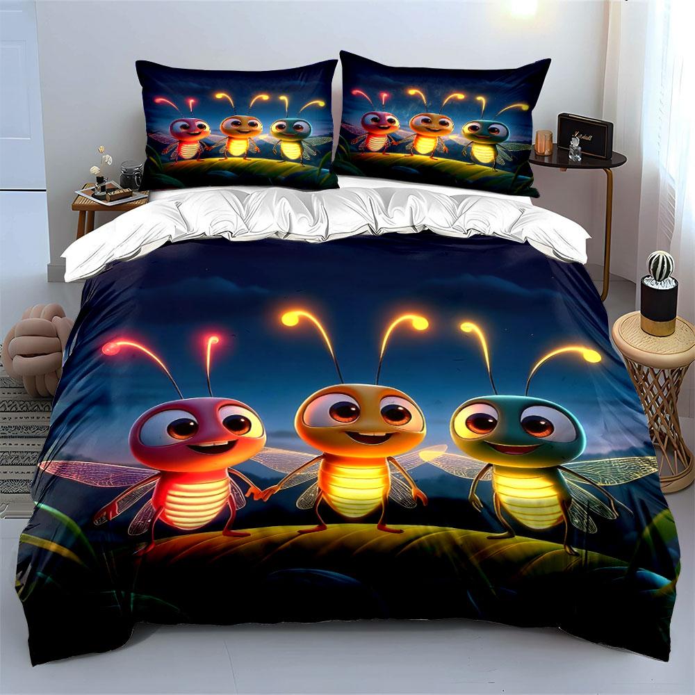 "Glowing firefly friends' joy!" Bedding sets Duvet covers Pillowcases(1* Duvet Cover 2* Pillowcases without duvet insert)