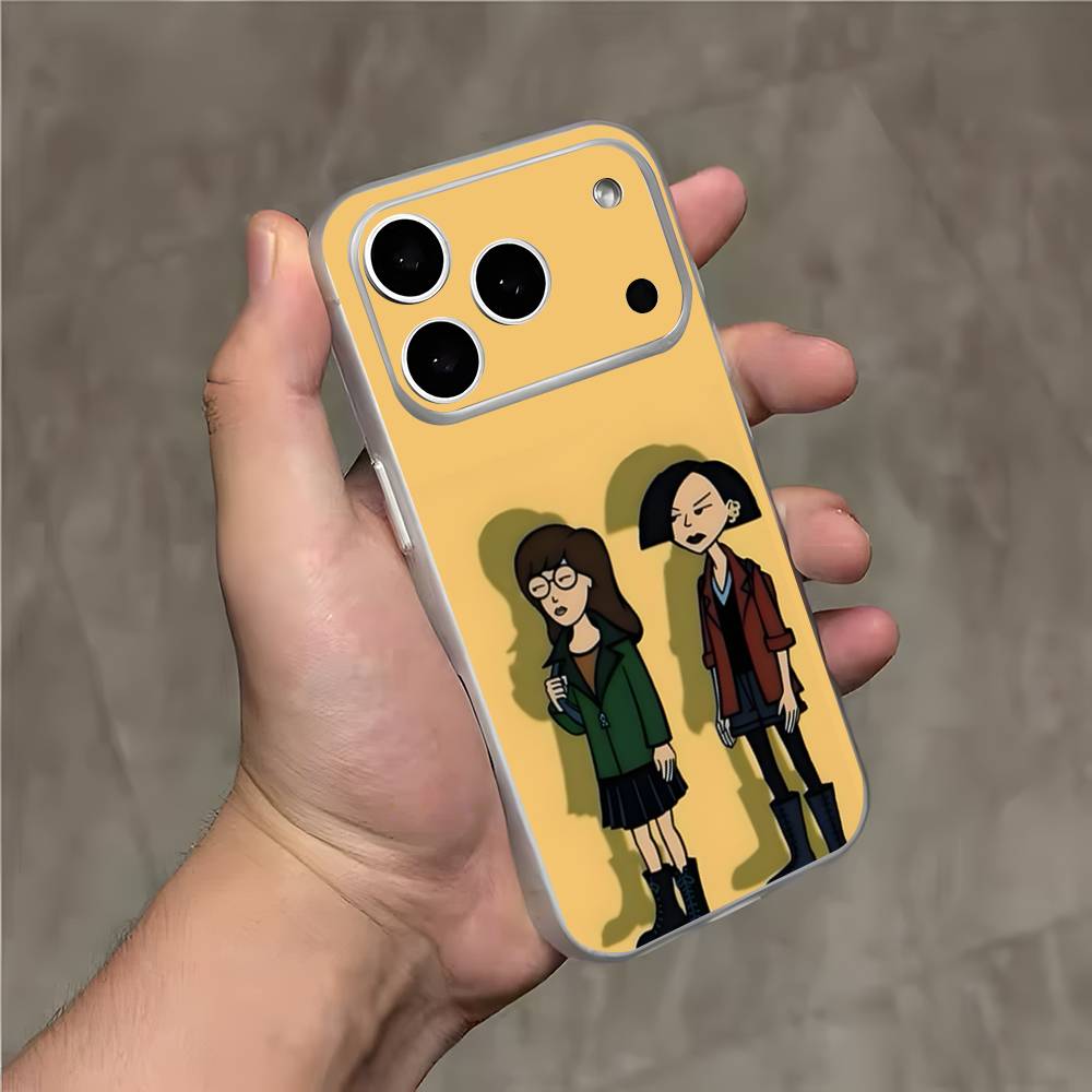 Daria Cool Girl Fashion Magnetic Wireless Charging Transparent White Phone Case For iPhone 17,16,15,14,13,12,11,Pro,Max,Plus