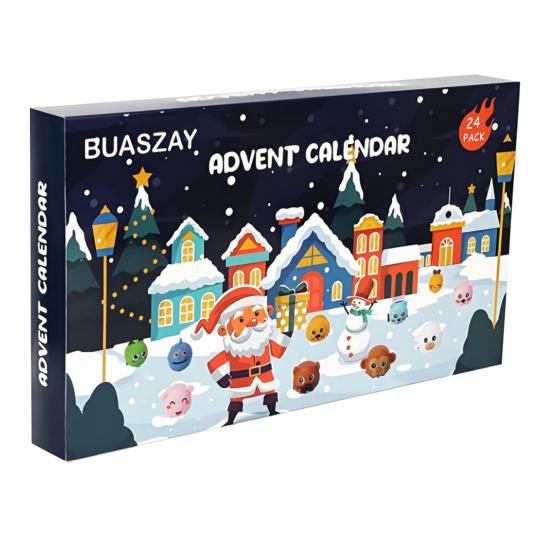 Yousheng Christmas Advent Calendar 2025 Cartoon Animal Car Shapes Countdown Calendar Battery-Free Pull-Back Cars Educational Toy