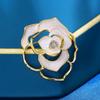 Kamelien-Broschen für Damen Unisex Emaille Klassisches Blumendesign Pflanzen-Anstecknadeln Büro Party Freund Geschenke Schmuck-Accessoires