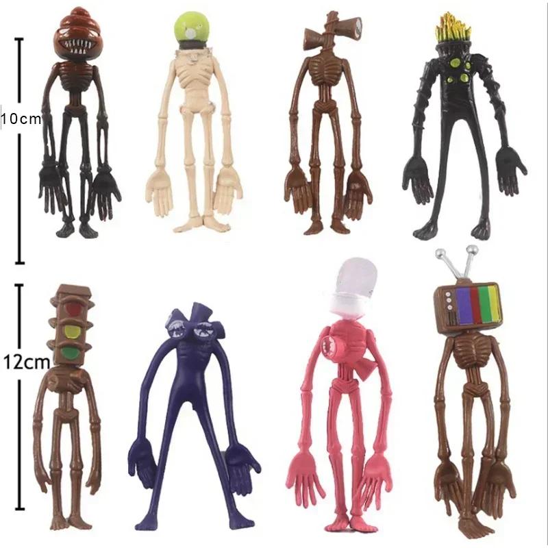 

2024 New 8Pcs Siren Head Action Figure Cartoon Sirenhead Horror Model Doll Figurines Children Gifts Halloween Cake Decoration
