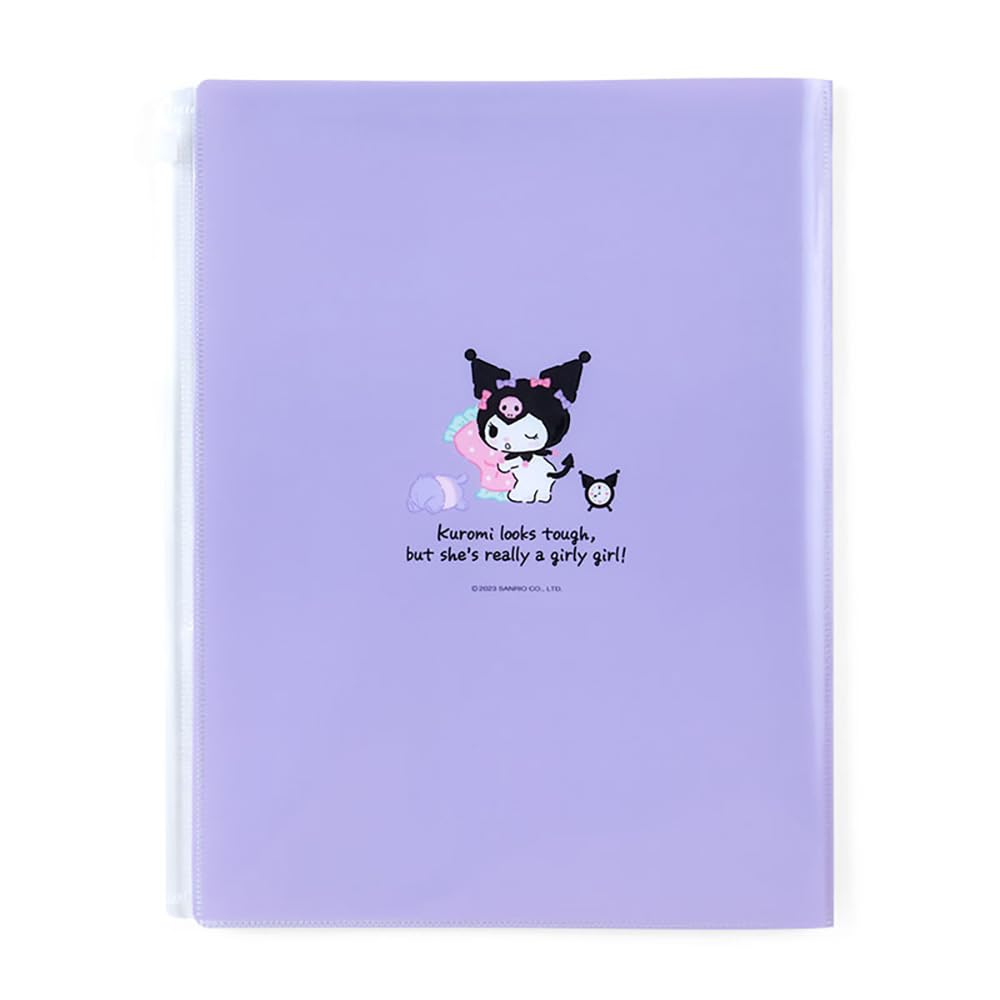 Sanrio Kuromi Zippered Clear File 549789 6-Pocket