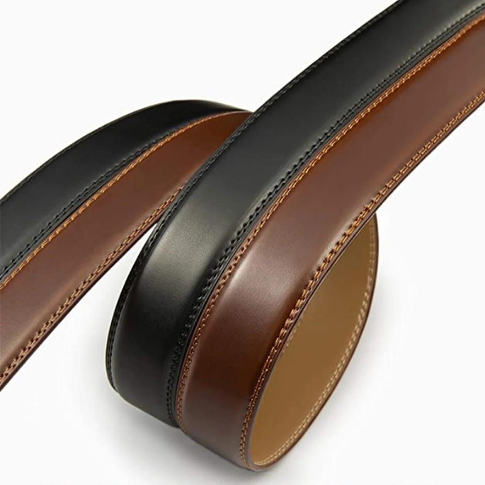 Black Brown Genuine Leather Belts Without Buckle Cowskin Belt Men Belt  Cinturones Para Mujer
