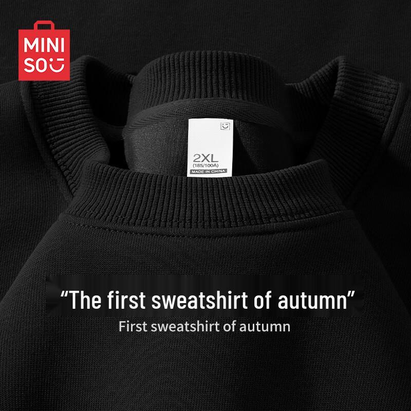 MINISO Men's Heavyweight Crewneck Pullover Sweatshirt