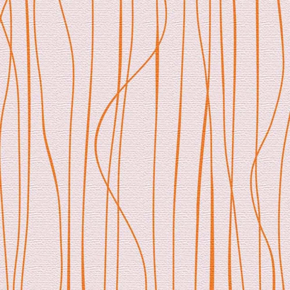 Lib Curved Striped Art Fabric Panel 57x57cm Made In Japan Orange Pastel Geometric Stylish