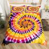 Tie Dye Soft Duvet Cover Quen Psychedelic Spiral Beding Set Boho Rainbow Ink Art Warm Comforter Cover Microfiber Tripy Exotic Bed Linen Set