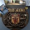 Custom Name,Manchester United FC pattern round rug,Carpet Rug for Living Room Bedroom Playroom ,Non-slip Floor Mat,Holiday Gifts and Birthday Gifts.