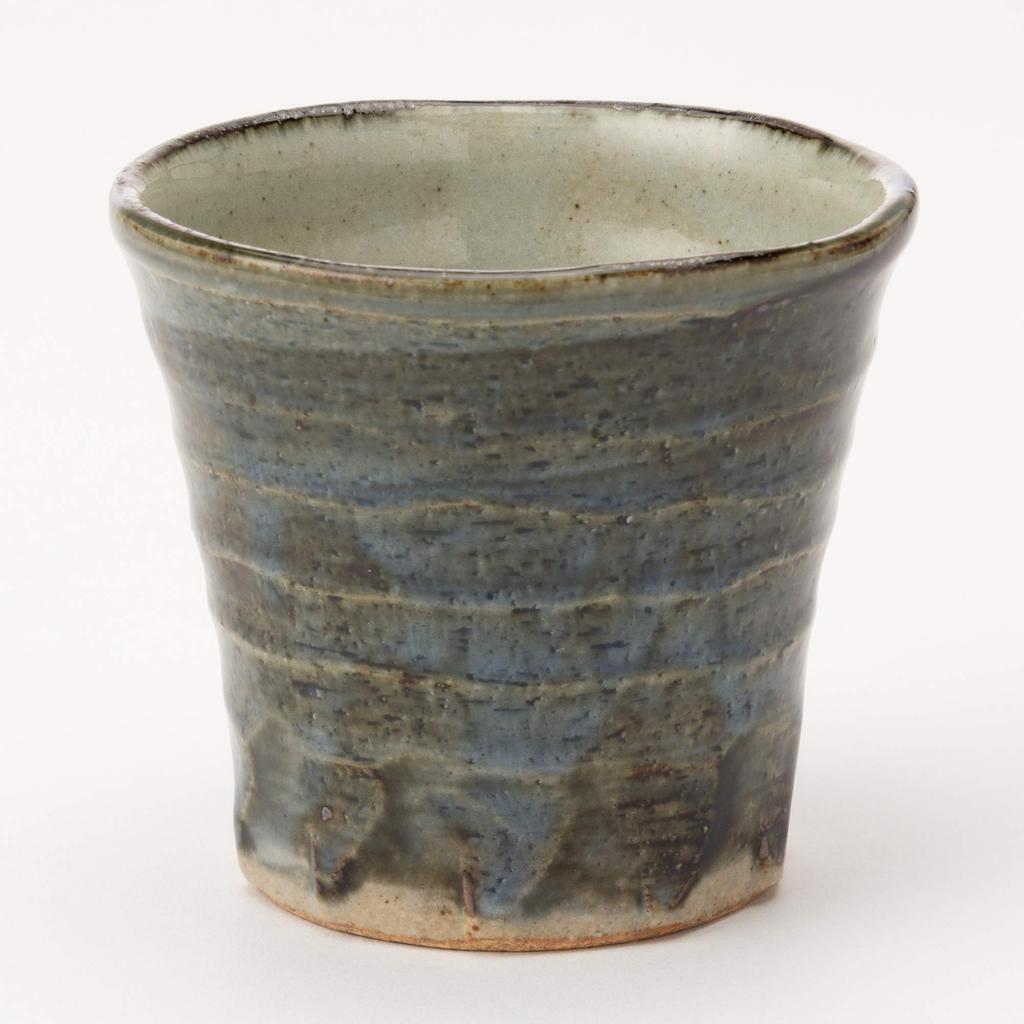 Mino Ware Vessel Scalloped Rock Ofukai K60506 "Drinking Series" Cup,