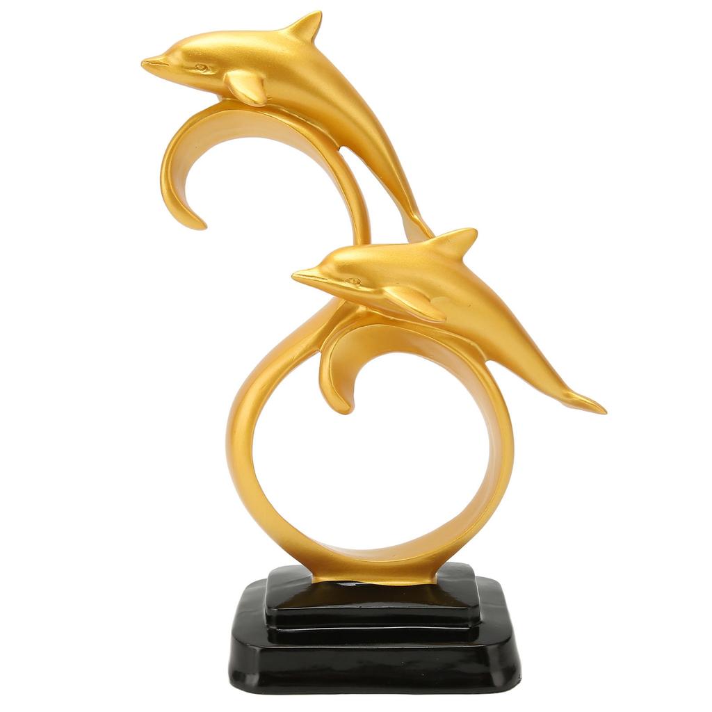 Resin Dolphin Home Decoration Elegant Photography Prop Ornament for Living Room Office