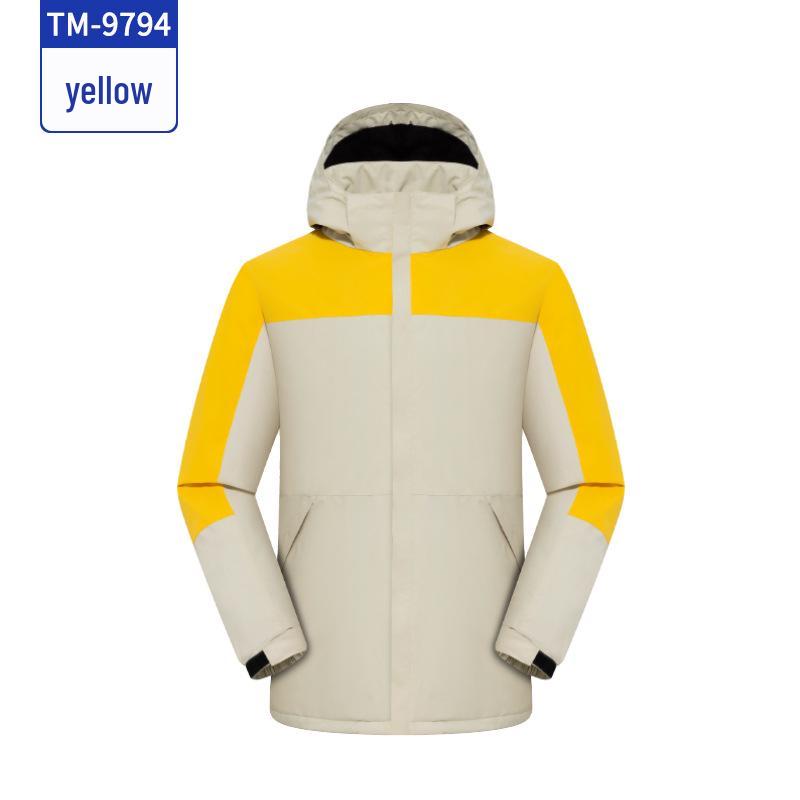 Autumn/Winter Waterproof Custom Logo Hooded Color Block Mountaineering Windbreaker Jacket