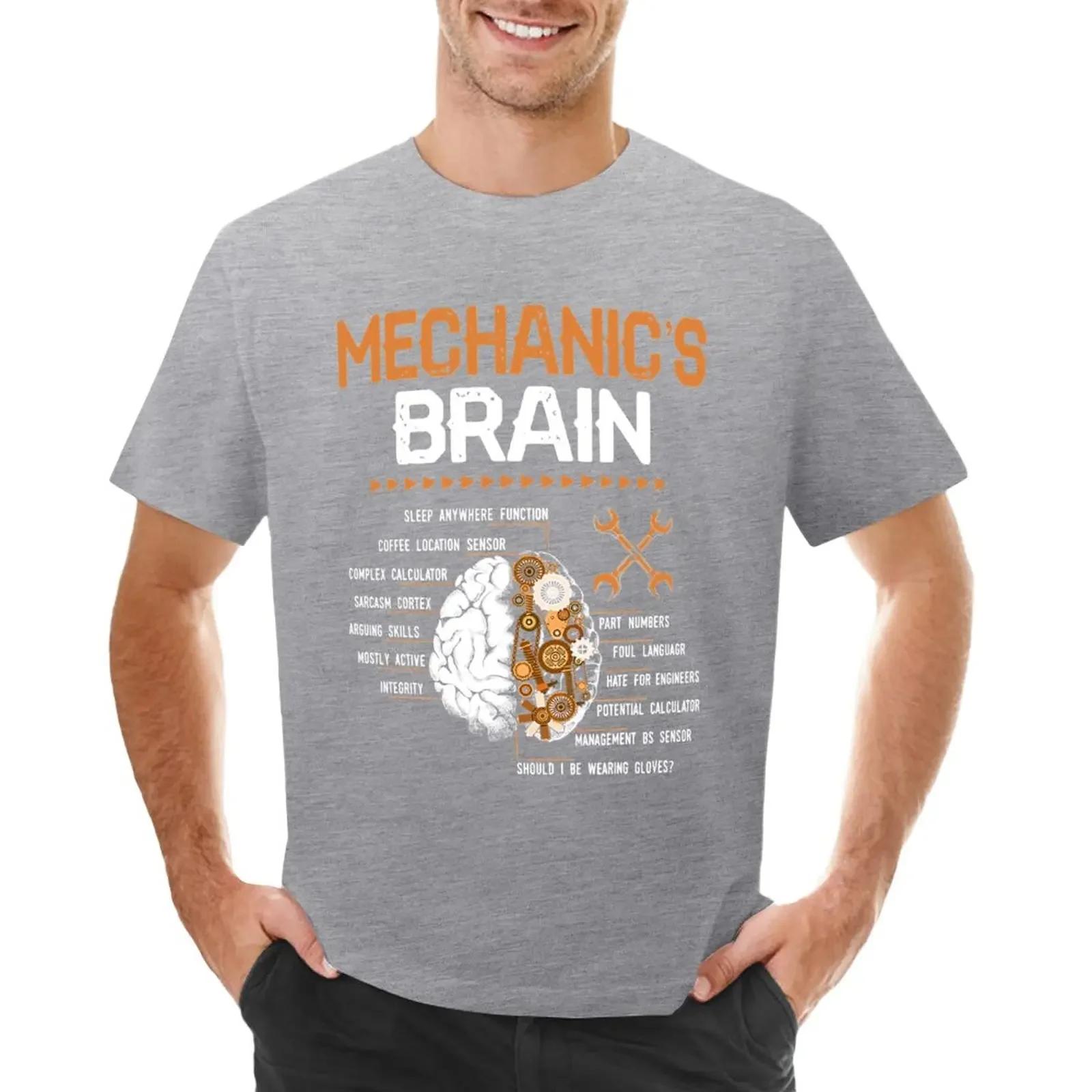 Funny Mechanic Gifts  Mechanics Brain TShirt tops vintage black tshirts for men S