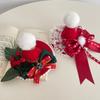 Bowknot Christmas Hat Hairpin Merry Christmas Decor Christmas Hat Headband  Girls