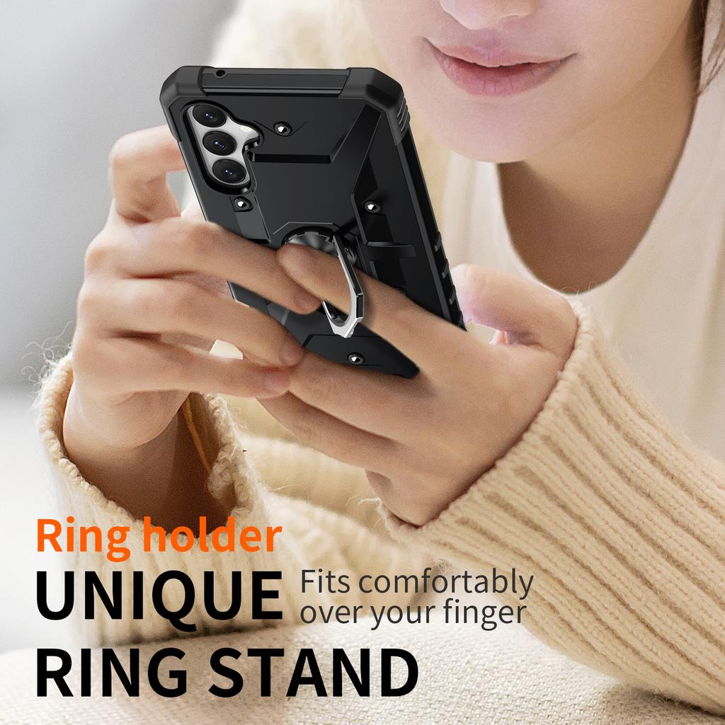 For Samsung Galaxy A54 5G PC+TPU Drop Protective Cover Ring Kickstand Mobile Phone Case