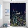 Ansha Floral Shower Curtain with Telescopic Rod