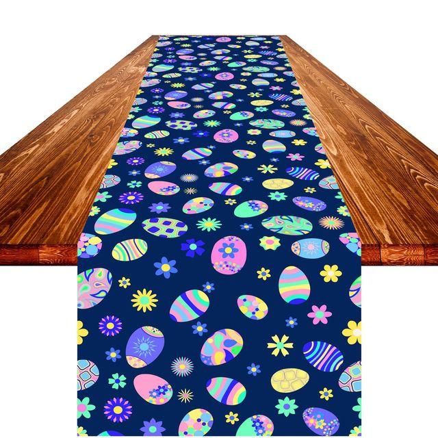 

Пасхальне яйце Доріжка для столу Лляна одностороння скатертина з принтом Домашня вечірка Святкове оформлення Доріжка для столу Килимок для столу 200x33cm78x13inch