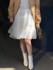 Spring/Summer 2026 Women's Korean Style Layered Ruffle Patchwork Midi Skirt